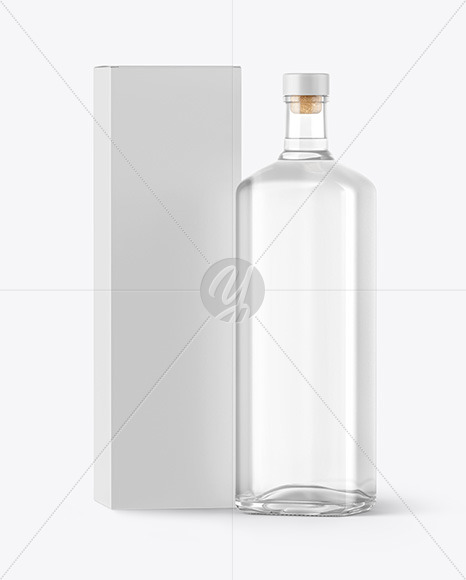 Download Vodka Bottle With Box Mockup In Bottle Mockups On Yellow Images Object Mockups Yellowimages Mockups