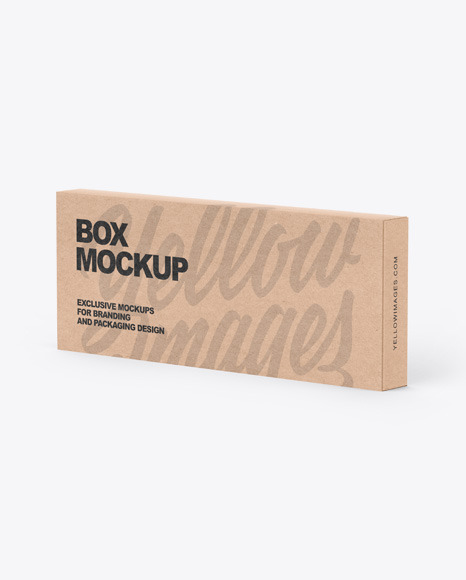 Download Kraft Box Mockup In Box Mockups On Yellow Images Object Mockups PSD Mockup Templates