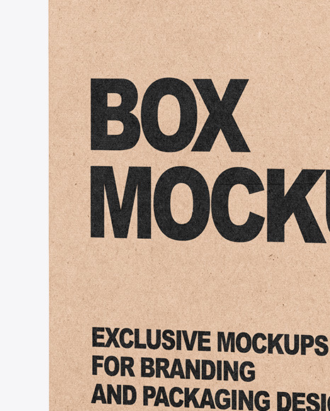 Kraft Box Mockup PSD #1