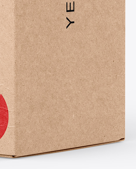 Kraft Box Mockup PSD #6