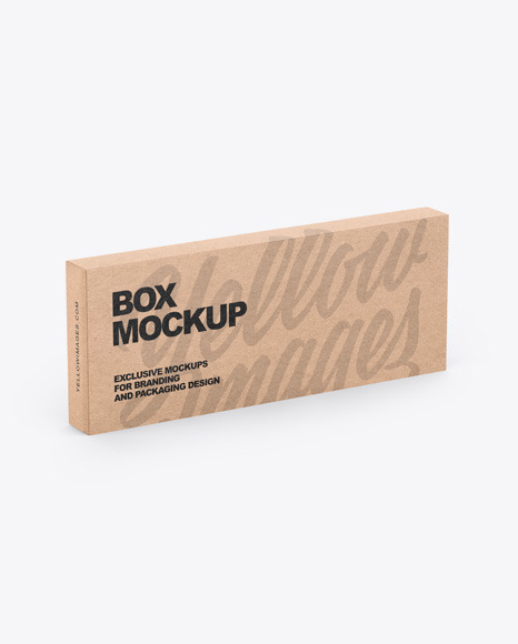 Download Kraft Box Mockup In Box Mockups On Yellow Images Object Mockups