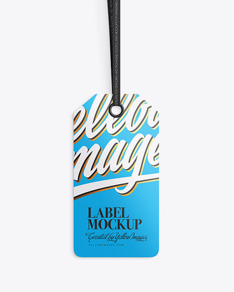Glossy Label Mockup PSD #6