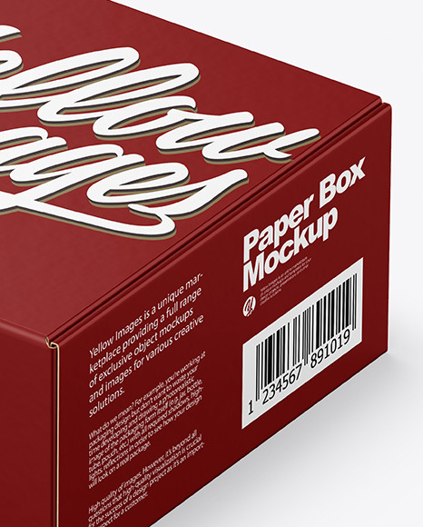 Paper Box Mockup PSD #6