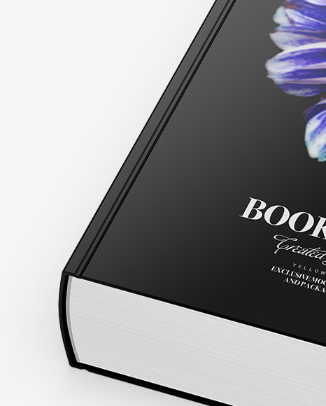 Book w  Glossy Cover Mockup   Half Side View PSD #6