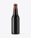 Amber Glass Dark Beer Bottle Mockup