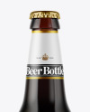 Amber Glass Dark Beer Bottle Mockup