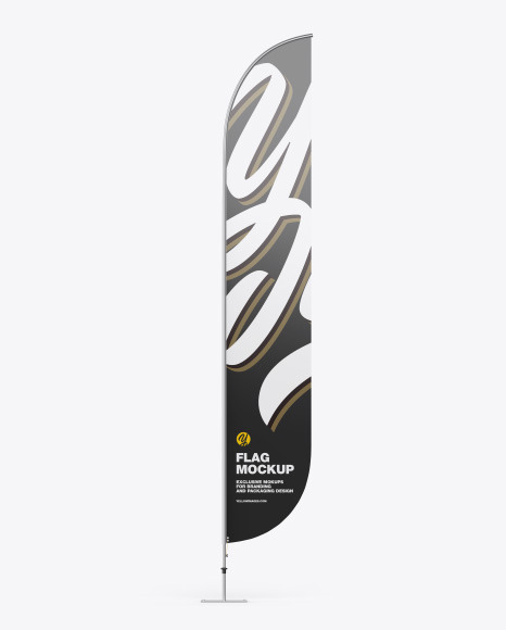 Download Glossy Convex Flag Mockup - Indoor Advertising Mockups Download Glossy Convex Flag Mockup - Indoor Advertising Mockups