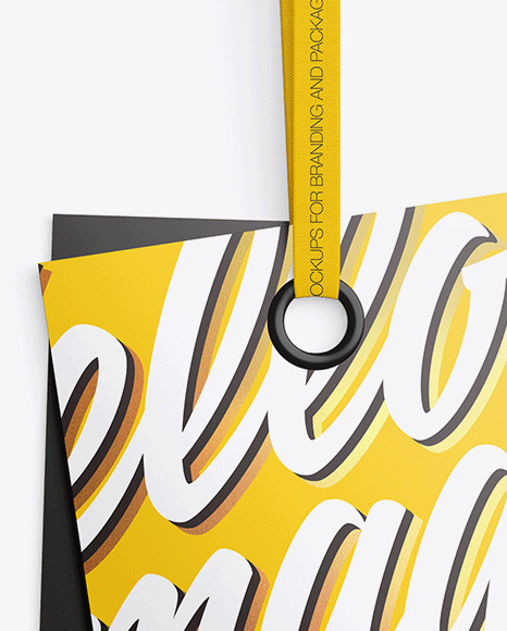 Two Glossy Labels Mockup PSD #7