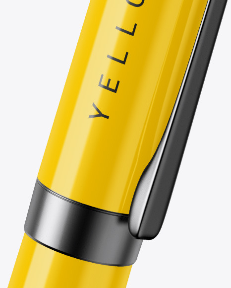 Glossy Pen w  Metallic Finish Mockup PSD #7