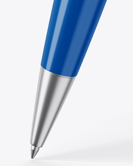 Glossy Pen W Metallic Finish Mockup In Stationery Mockups On Yellow Images Object Mockups