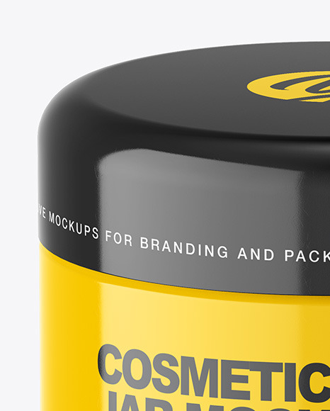 Glossy Plastic Jar Mockup PSD #2