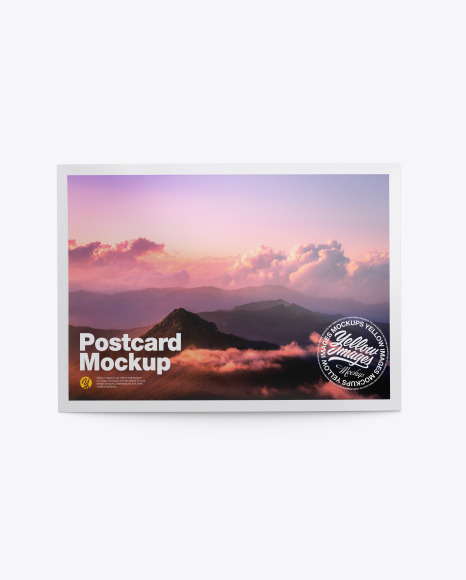 Glossy A5 Postcard Mockup