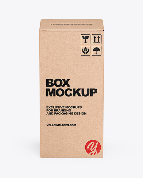 Download Kraft Box Mockup In Box Mockups On Yellow Images Object Mockups