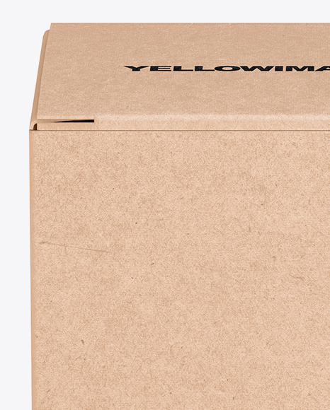 Download Kraft Box Mockup In Box Mockups On Yellow Images Object Mockups