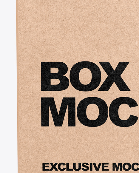 Kraft Box Mockup PSD #4