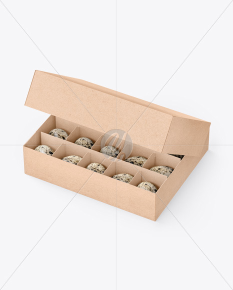 Download Kraft Box With Quail Eggs Mockup In Box Mockups On Yellow Images Object Mockups PSD Mockup Templates