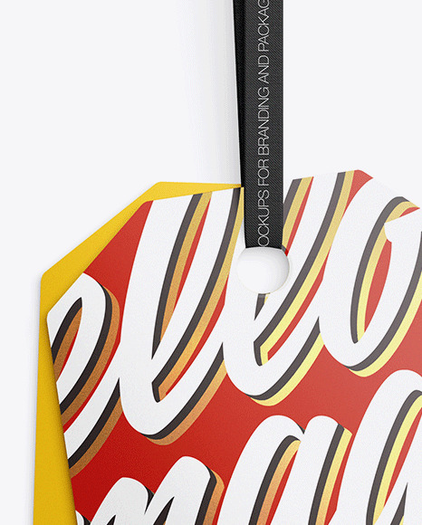 Two Glossy Labels Mockup PSD #2