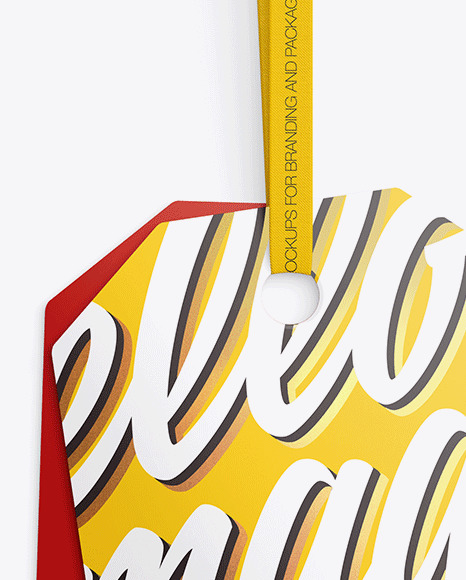 Two Glossy Labels Mockup PSD #7