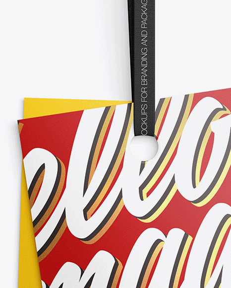 Two Glossy Labels Mockup PSD #2