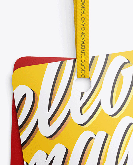 Two Glossy Labels Mockup PSD #7