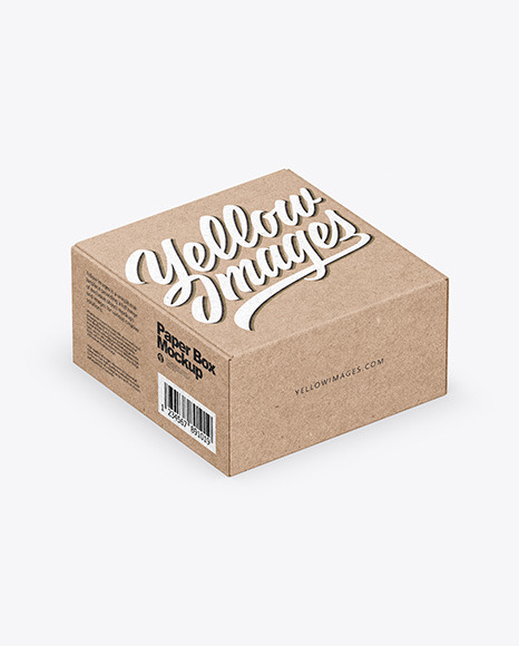 Download Kraft Box Mockup In Box Mockups On Yellow Images Object Mockups