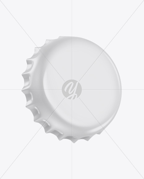 Glossy Bottle Cap Mockup In Bottle Mockups On Yellow Images Object Mockups