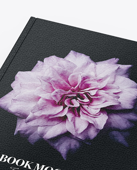 Book w  Leather Cover Mockup   Half Side View PSD #2