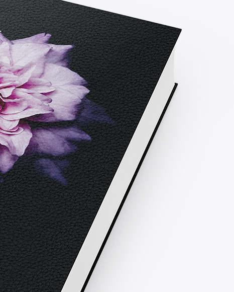 Book w  Leather Cover Mockup   Half Side View PSD #1