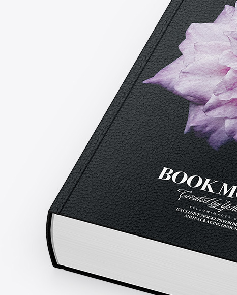 Book w  Leather Cover Mockup   Half Side View PSD #6