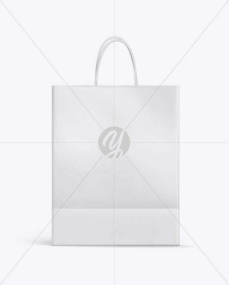 Matte Shopping Bag W Rope Handles Mockup In Bag Sack Mockups On Yellow Images Object Mockups