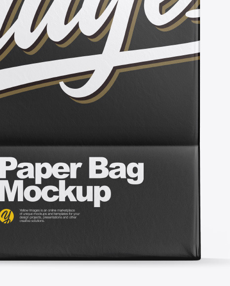 Matte Shopping Bag W Rope Handles Mockup In Bag Sack Mockups On Yellow Images Object Mockups