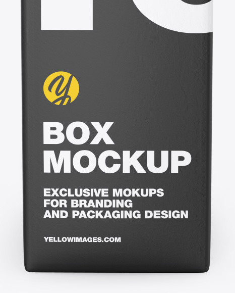 Matte Paper Box Mockup In Box Mockups On Yellow Images Object Mockups