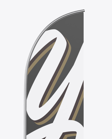 Matte Convex Flag Mockup PSD #7