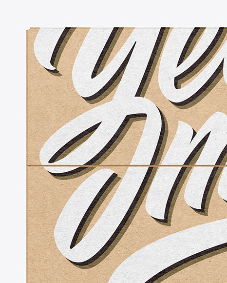 Kraft Paper Box Mockup PSD #2