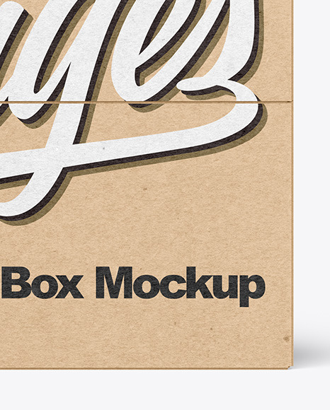 Kraft Paper Box Mockup PSD #1