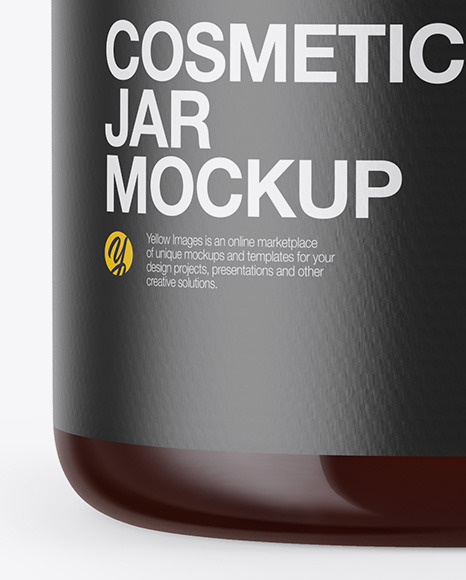 Download Amber Cosmetic Jar Mockup In Jar Mockups On Yellow Images Object Mockups PSD Mockup Templates