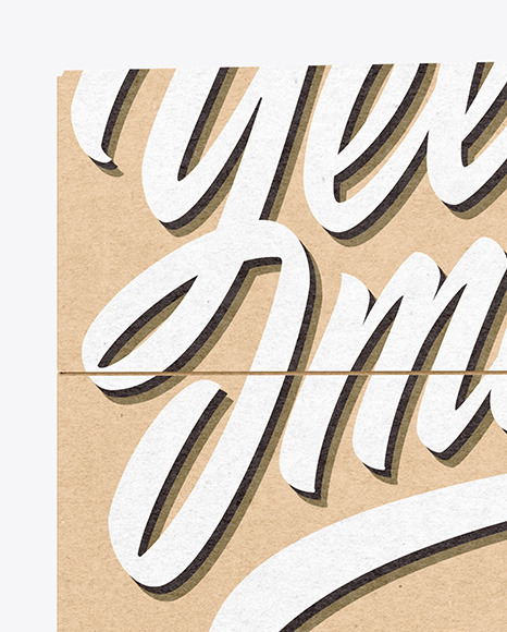 Kraft Paper Box Mockup PSD #2