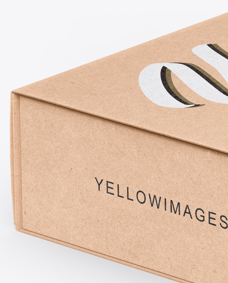 Download Kraft Box Mockup In Box Mockups On Yellow Images Object Mockups PSD Mockup Templates