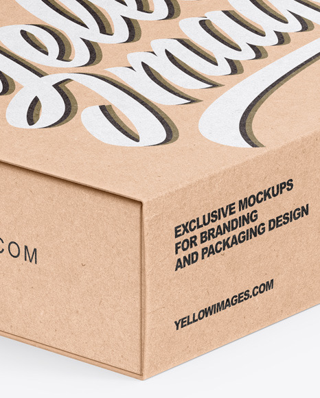 Download Kraft Box Mockup In Box Mockups On Yellow Images Object Mockups