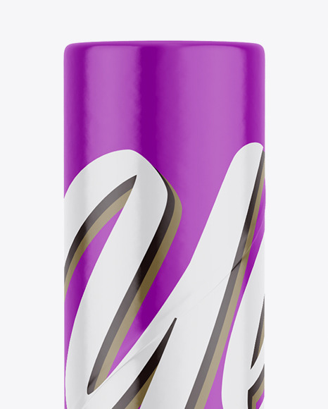 Glossy Paper Tube Mockup PSD #1