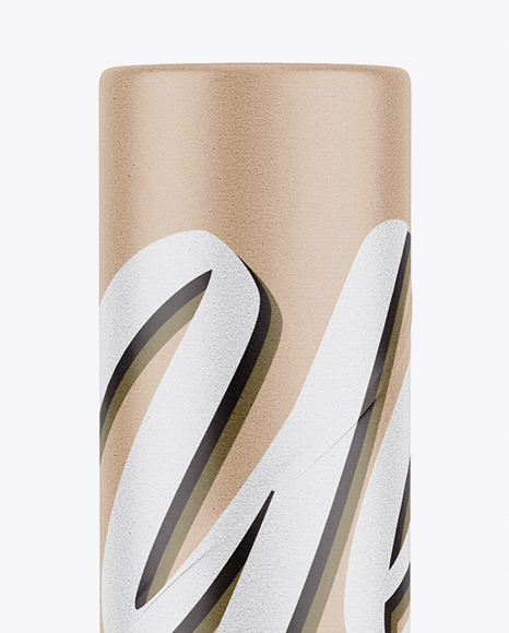 Kraft Paper Tube Mockup PSD #1