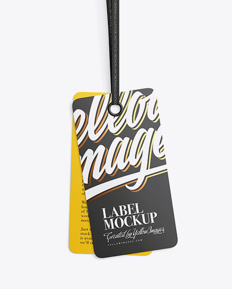 Two Matte Labels Mockup PSD #6