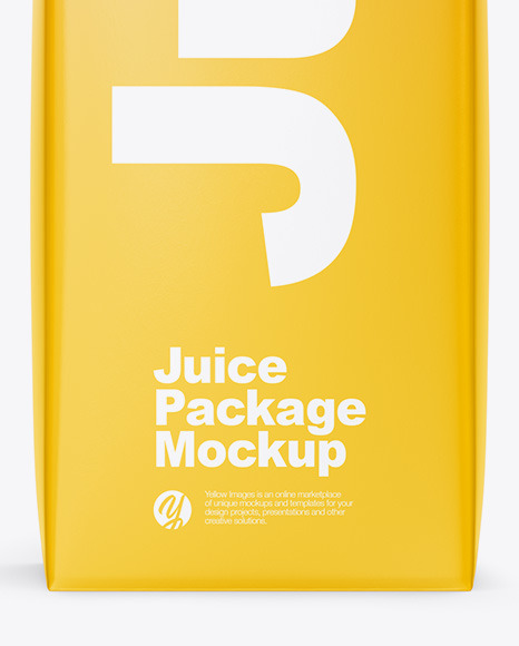 Download 1l Glossy Juice Package Mockup Front View In Packaging Mockups On Yellow Images Object Mockups PSD Mockup Templates