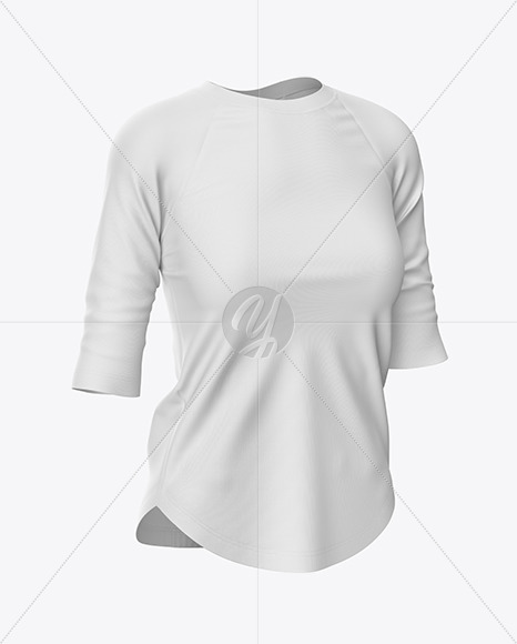 Download Women's Raglan T-Shirt Mockup in Apparel Mockups on Yellow ...