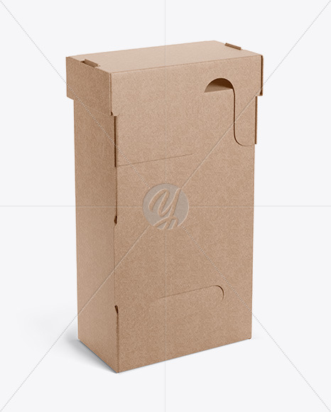 Download Kraft Paper Box Mockup Half Side View In Box Mockups On Yellow Images Object Mockups Yellowimages Mockups