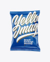 Glossy Snack Package Mockup - Half Side View