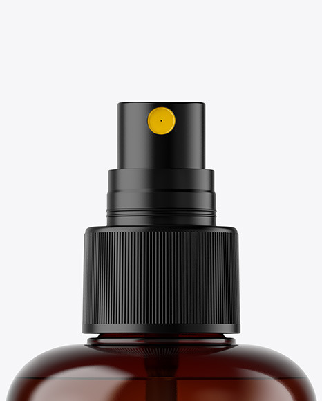 Amber Spray Bottle Mockup PSD #1