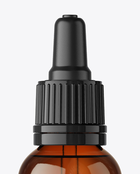 Amber Glass Dropper Bottle Mockup PSD #2