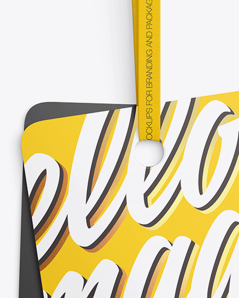 Two Matte Labels Mockup PSD #2