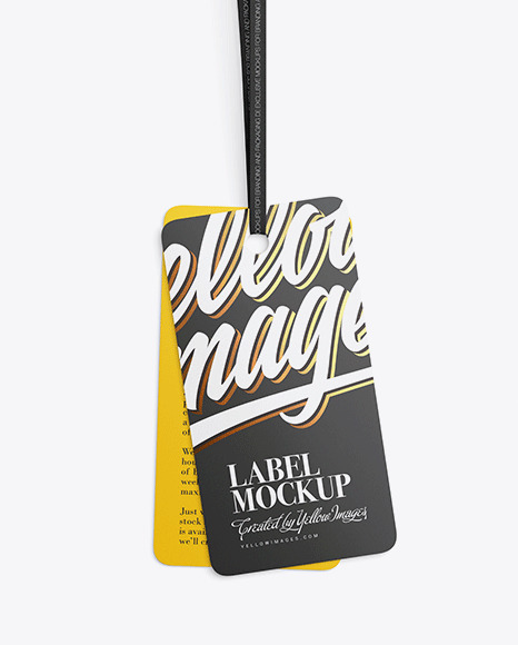 Two Matte Labels Mockup PSD #6